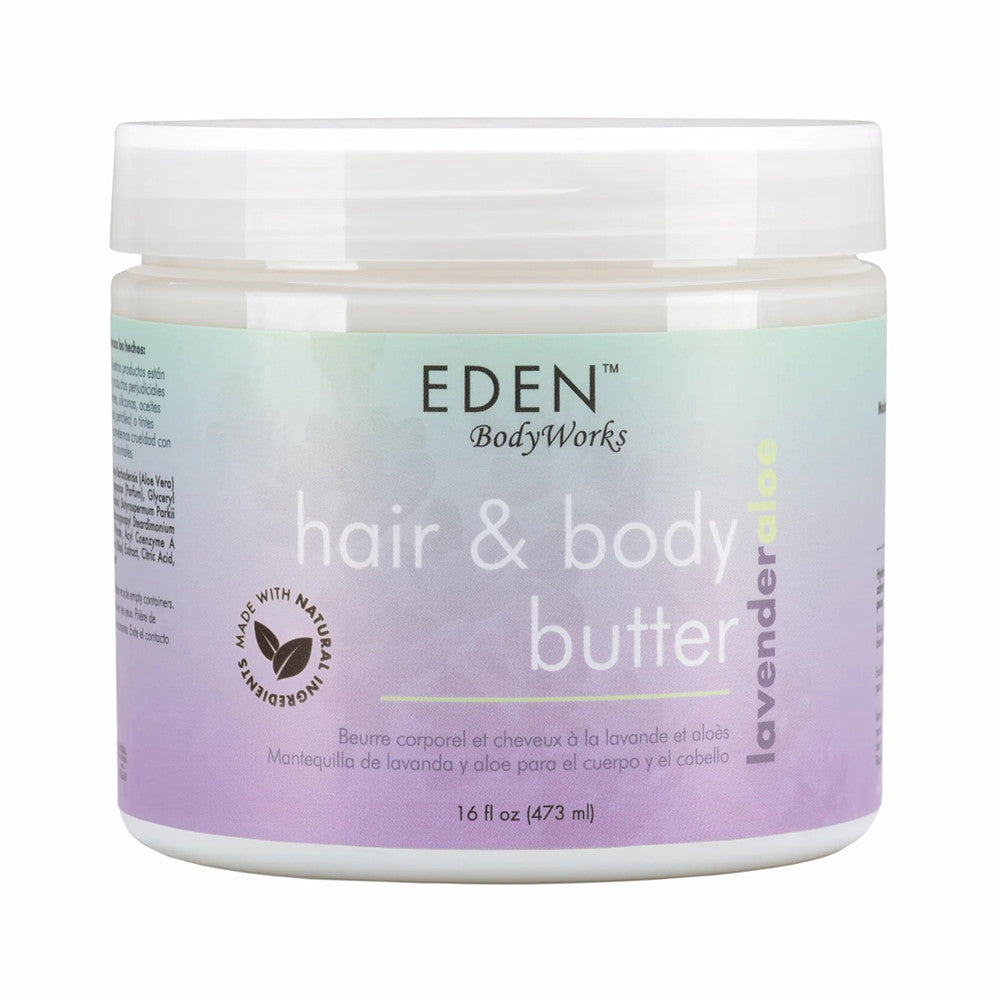 Eden Bodyworks Lavender Aloe Hair and Body Butter, 16 Oz